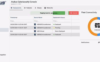 Anybus Cybersecurity Console – 3 assets