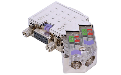 Yaskawa PROFIBUS connector with Diagnostic LEDs – 45º